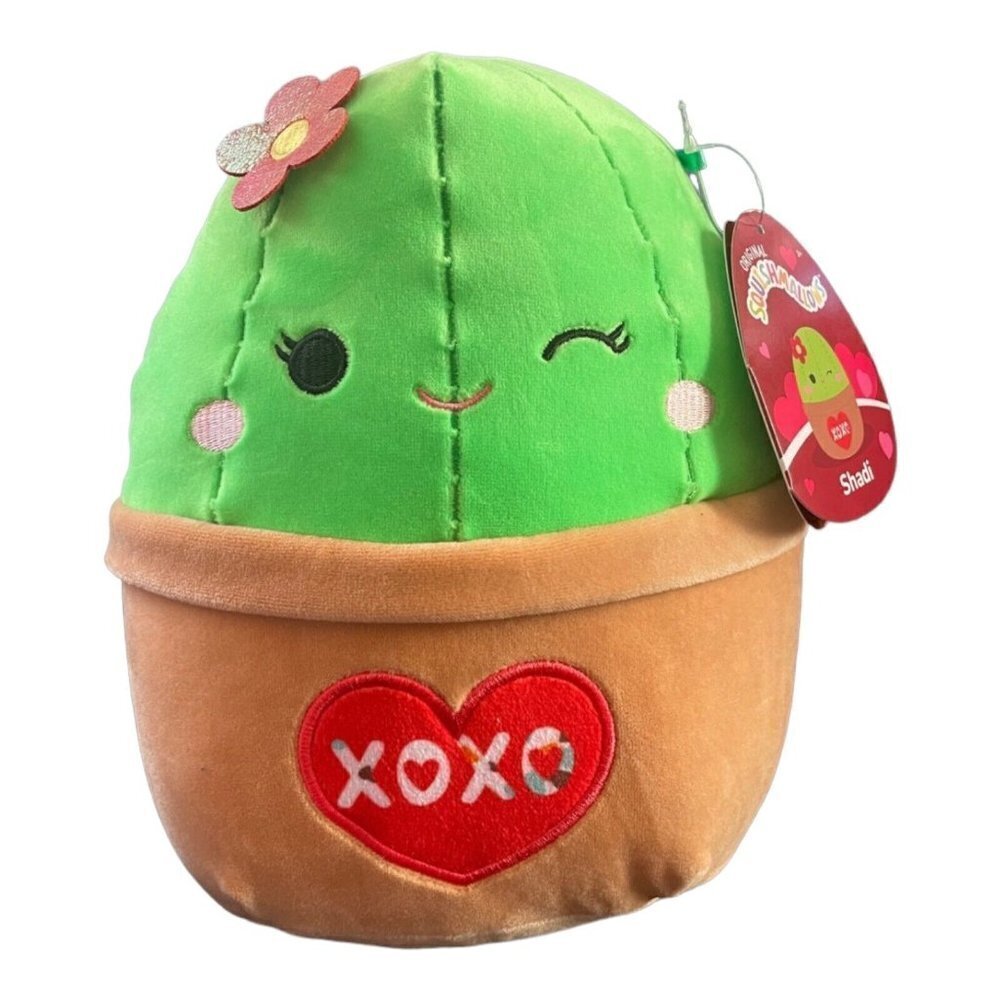NWT Squishmallows SHADI The Cactus 8" Valentines 2023 XOXO Heart Stuffed